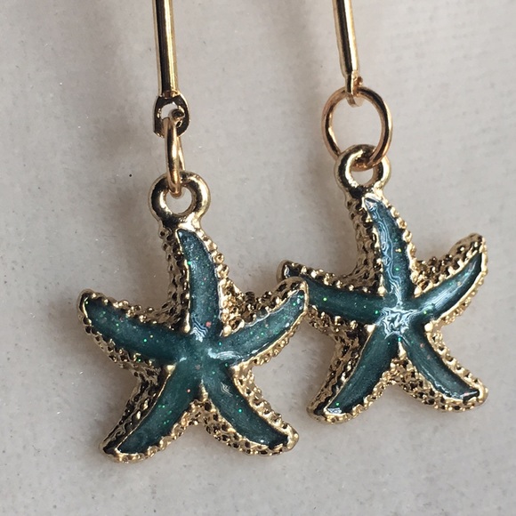 Starfish Drop Post Earrings - Picture 3 of 13